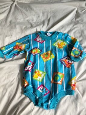 Vintage sprockets 6 mo baby romper bubble